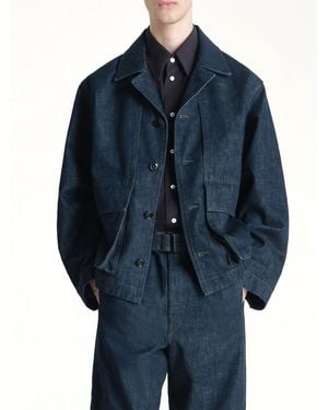 Lemaire Boxy Heavy Jacket - Blue