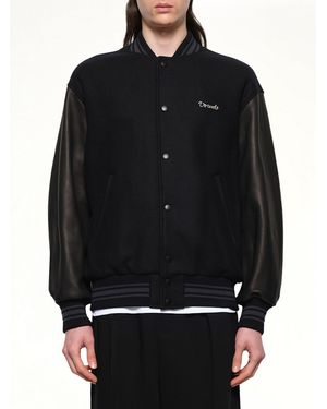 vowels Varsity Jacket - Black