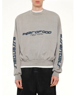 Fear Of God Cropped Relaxed Sweatshirt - Grey