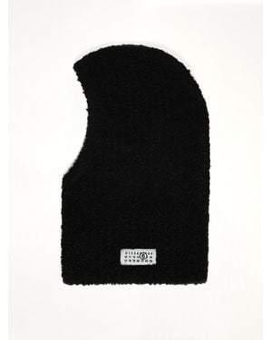MM6 by Maison Margiela Logo Patch Boucle Hood - Black