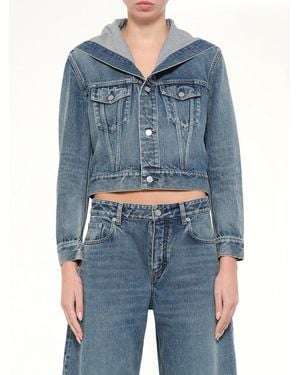 Alaïa Trucker Denim Jacket - Blue