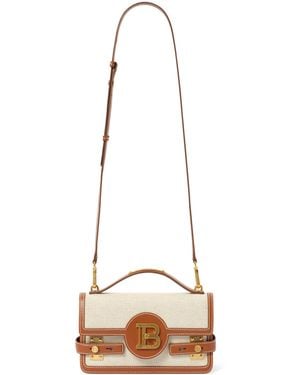 Balmain B-Buzz Shoulder 24 Bag Crossbody, Natural/, 100% Cotton