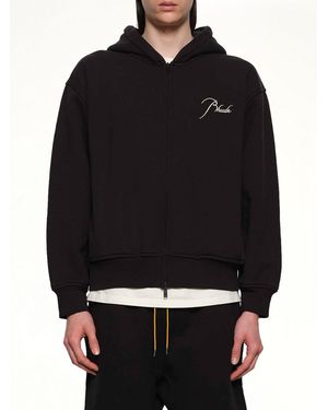 Rhude Classique Zip Up Hoodie - Black