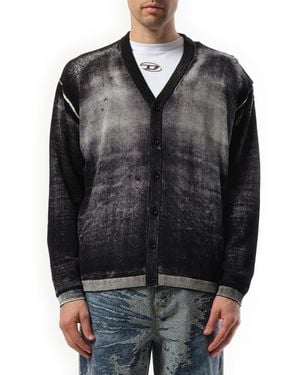 DIESEL K-Larence Cardigan, 100% Cotton, Size: Small - Black