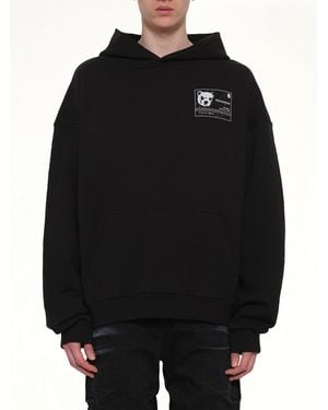 we11done Dna Teddy Id Hoodie - Black