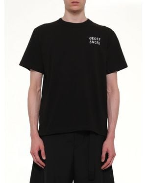Sacai Geoff Embroidery T-Shirt - Black
