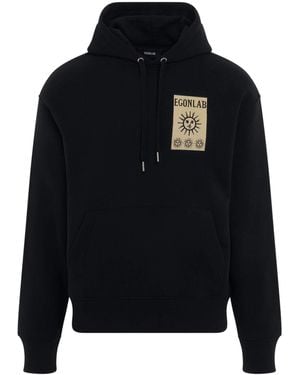 Egonlab Sun Nine Hoodie, Long Sleeves, 100% Cotton, Size: Medium - Black