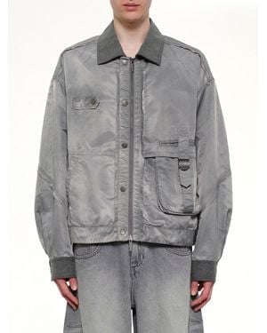 Feng Chen Wang Sandwashed Nylon Jacket - Gray