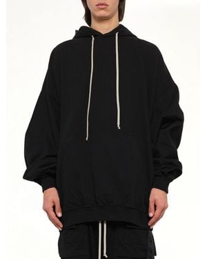 Rick Owens Drk Heavy Jersey Hun Hoodie - Black
