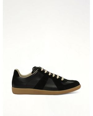 Maison Margiela Replica Leather Trainer - Black
