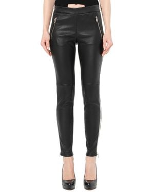 McQueen Leather Leggings, , 100% Leather - Black