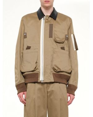 Sacai Cotton Chino Blouson - Natural