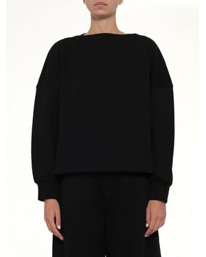 Alaïa Boatneck Sweatshirt - Black