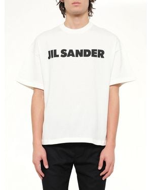 Jil Sander Crewneck Logo T-Shirt - White
