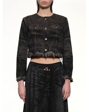 DIESEL De-Graffy-Fsh Denim Jacket - Black