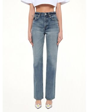 Alaïa Straight Denim Trousers - Blue