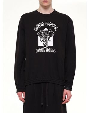 DSM KEI NINOMIYA Pile Knit Cotton Sweatshirt - Black