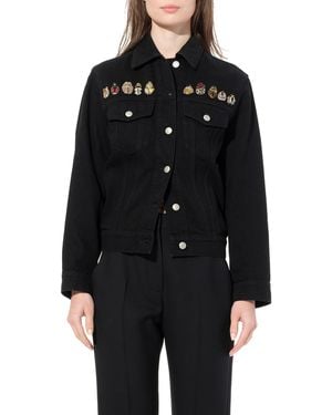 Alexander McQueen Washed Denim Jacket - Black