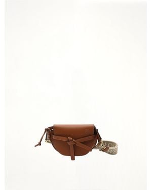 Loewe Mini Gate Dual Bag - Brown