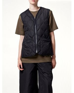 Taion Military Zip V Neck Down Jacket - Black