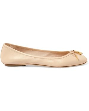 Chloé Iris Ballerina, 100% Leather - Natural