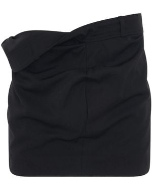 Jacquemus Bahia Twist Mini Skirt - Black