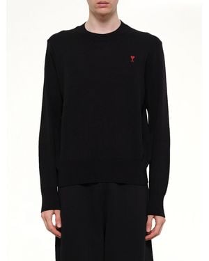 Ami Paris Small Adc Sweater - Black