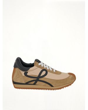 Loewe Flow Runner Trainers, 100% Leather - Brown