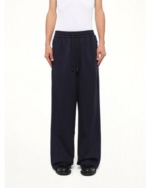 Feng Chen Wang Patchwork Striped Trousers - Blue