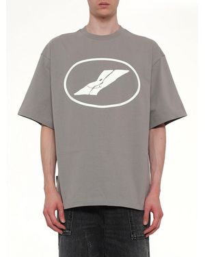 we11done Print T-Shirt - Grey