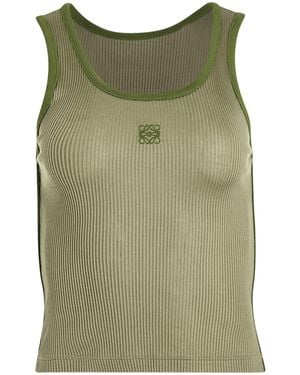 Loewe Tank Top, 100% Silk, Size: Small - Green