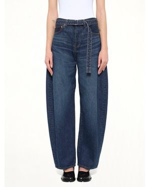 Sacai Barrel Denim Pants - Blue