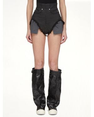 Rick Owens Stretch Denim Dirt Cutoffs - Black