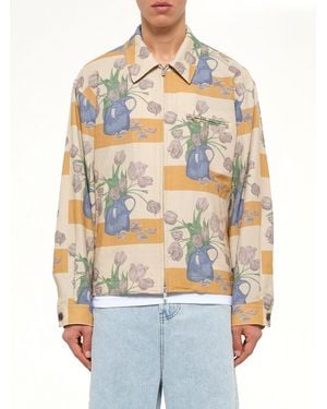 vowels Zip Up Jacket - White
