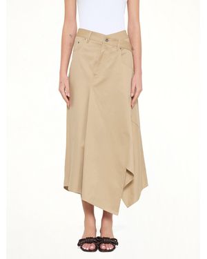 Loewe Cotton Utility Asymmetric Skirt - Natural