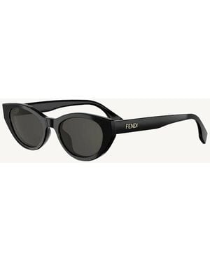 Fendi Lettering Fe40209I 5101A Sunglasses - White
