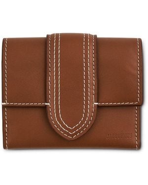 Jacquemus Le Compact Bambino Leather Pouch, 100% Leather - Brown