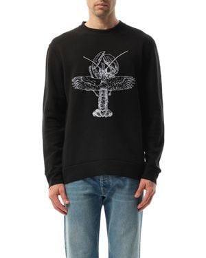 Lanvin Flying Lobster Emb Sweatshirt, , Size: Medium - Black