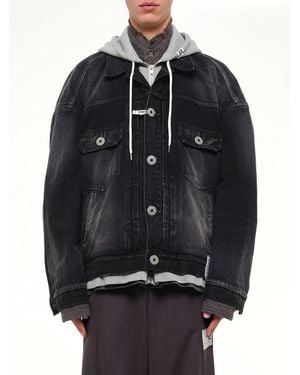 Maison Mihara Yasuhiro Triple Layered Denim Jacket - Black