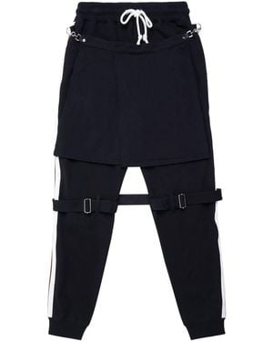 Facetasm Bondage Joggers Contrasting Stripe - Black
