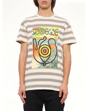 Loewe Eln Stripe T-Shirt - Natural
