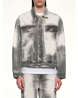 Kidsuper Washed Doves Denim Jacket - Grey