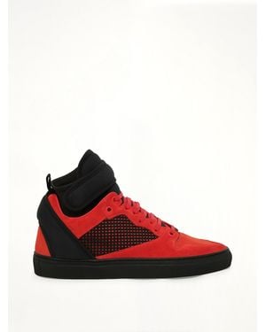 Balenciaga M Leather Trainers - Red