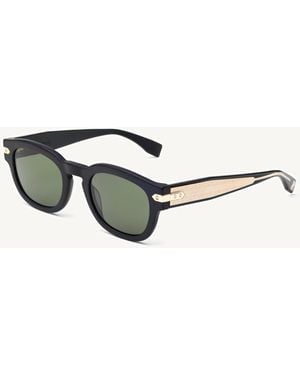 Hublot Matte Rounded Key Sunglasses With Lens - Green