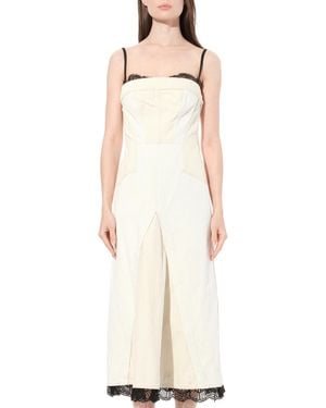 McQueen Denim Bust Midi Dress - Natural