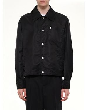 Ami Paris Ami De Coeur Coach Jacket - Black