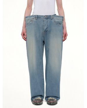 Doublet Floating Waist Denim Trousers - Blue