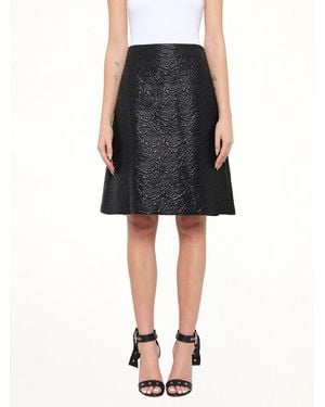 McQueen Roses Skirt - Black