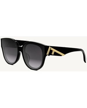 Fendi Fe40111F 6501B Wayfarer Sunglasses - Black
