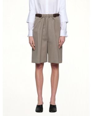 Loewe Belted Shorts - Grey